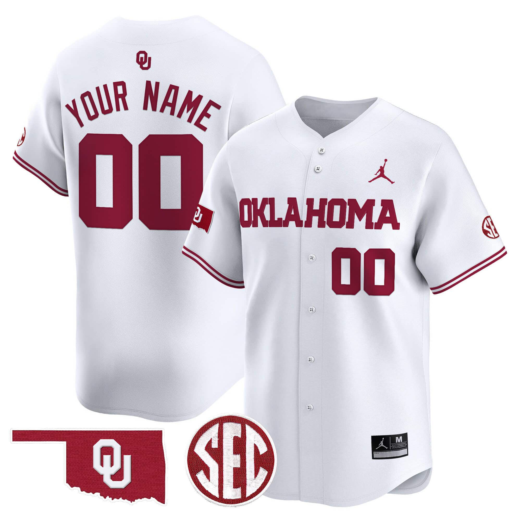 Men Oklahoma Sooners White 2024 Vapor Premier Limited Custom NCAA Jersey->customized nfl jersey->Custom Jersey